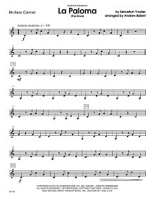 La Paloma (The Dove) - Bb Bass Clarinet 