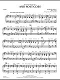 And So It Goes - Piano
