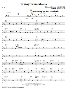 Transylvania Mania (from Young Frankenstein) - Bass 