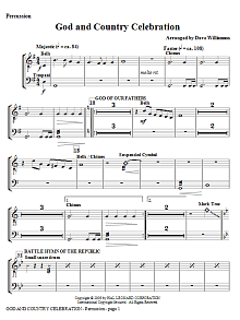 God And Country Celebration (Medley) - Percussion 