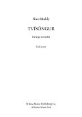 Tvísöngur - Full Score