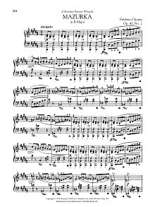 Mazurka in B Major, Op. 41, No. 2 
