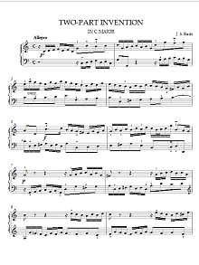 Two-Part Invention in C Major 