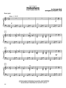 Habanera (from Carmen Suite #2) - Piano Accompaniment 