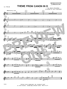 Theme From Canon In D - 1st Violin 