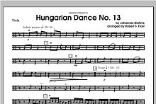 Hungarian Dance, No. 13 - Viola 
