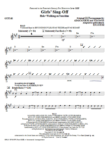 Girls' Sing-Off (from Glee) - Guitar 