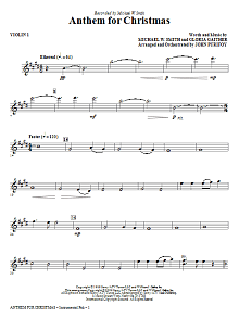Anthem for Christmas - Violin 1 