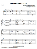 In Remembrance Of Me - Piano