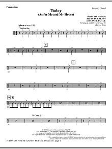 Today (As For Me And My House) - Percussion 
