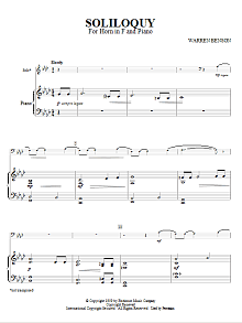 Soliloquy For Horn In F And Piano 