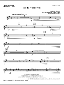 He Is Wonderful - Tenor Sax (Trombone 2 sub.) 