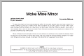 Make Mine Minor - Guitar/ Rhythm