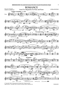 Romance (from Five Bagatelles For Flute And Piano) 
