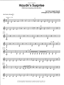 Haydn's Surprise (Theme from Symphony #94, 2nd Mvt.) - Violin 3 (Viola T.C.) 