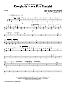Everybody Have Fun Tonight (arr. Alan Billingsley) - Drums 