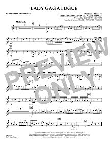 Lady Gaga Fugue - Eb Baritone Saxophone 