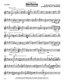 Sinfonia (Overture from Messiah) - 1st Violin 