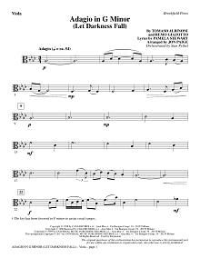 Adagio In G Minor (Let Darkness Fall) - Viola 