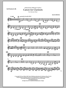 Canon For Clarinets - Bb Clarinet 3 
