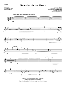 Somewhere in the Silence - Violin 1 