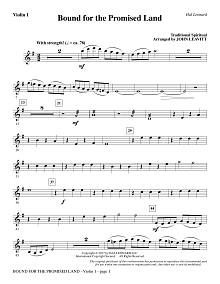 Bound for the Promised Land - Violin 1 