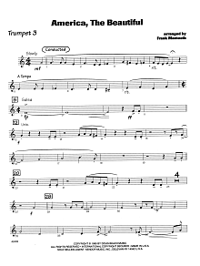 America, the Beautiful - 3rd Bb Trumpet 