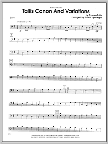 Tallis Canon And Variations - Bass 