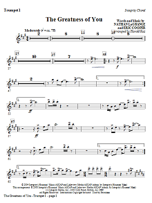 The Greatness Of You - Trumpet 1 