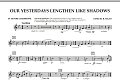 Our Yesterdays Lengthen Like Shadows - Bb Tenor Saxophone