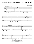 I Just Called To Say I Love You [Jazz version]