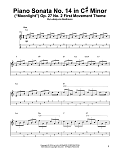 Piano Sonata No. 14 In C# Minor ("Moonlight") Op. 27 No. 2 First Movement Theme