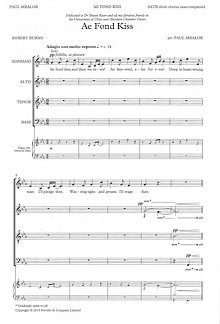 Ae Fond Kiss (arr. Paul Mealor) 