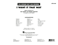 I Want It That Way (arr. John Berry) - Conductor Score (Full Score)