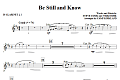 Be Still And Know - Percussion
