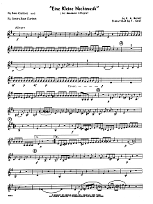 Eine Kleine Nachtmusik (1st Movement - Allegro) (arr. Frank Sacci) - Bb Bass Clarinet 