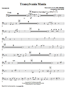 Transylvania Mania (from Young Frankenstein) - Trombone 