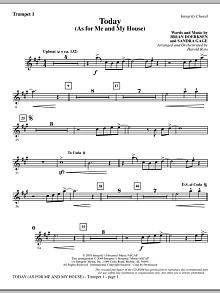 Today (As For Me And My House) - Trumpet 1 