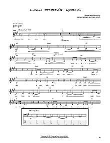Low Man's Lyric 