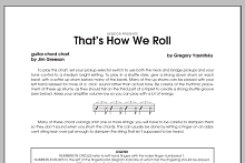That's How We Roll - Guitar Chord Chart 