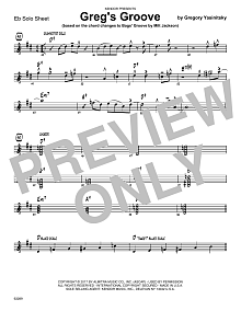 Greg's Groove - Solo Sheet - Alto Sax 