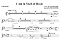 I Am In Need Of Music - Bb Clarinet