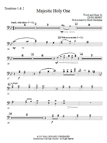 Majestic Holy One - Trombone 1,2 