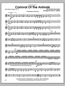 Carnival of the Animals - Violin 3 