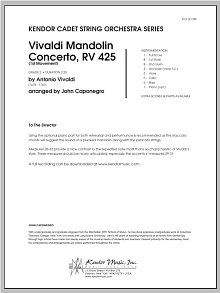 Vivaldi Mandolin Concerto, RV 425 (1st Movement) - Full Score 