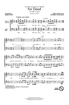 For Good (from Wicked) (arr. Kirby Shaw) 
