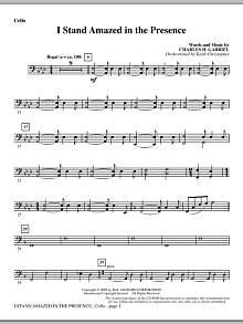 I Stand Amazed In The Presence - Cello 