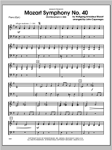 Mozart Symphony No. 40 (First Movement, K. 550) - Piano 