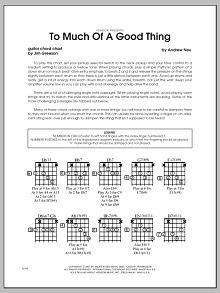 Too Much of a Good Thing - Guitar Chord Chart 