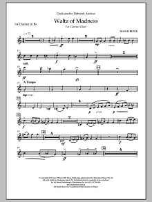 Waltz Of Madness - Bb Clarinet 1 